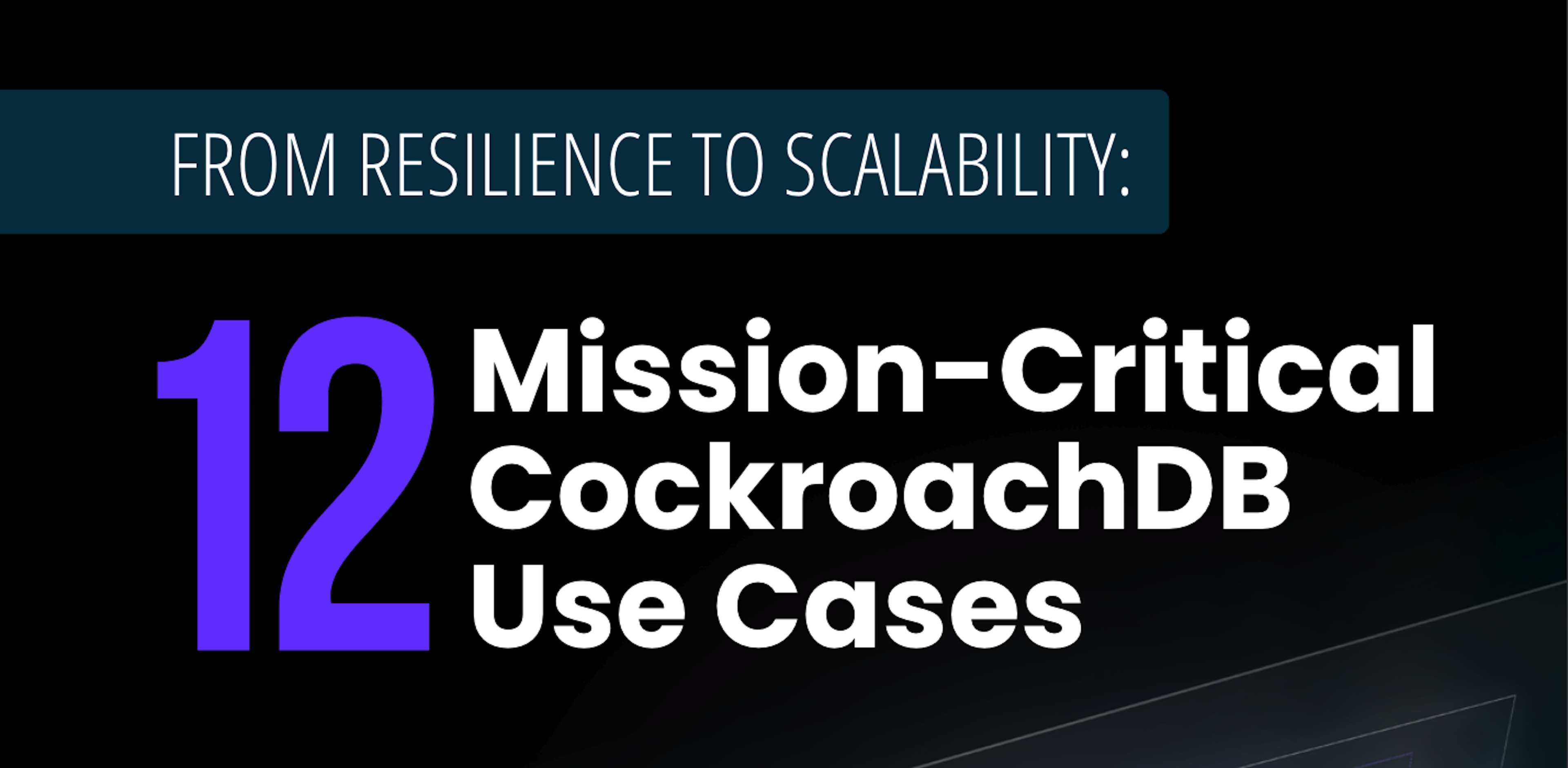 12 mission critical use cases cockroachdb book header